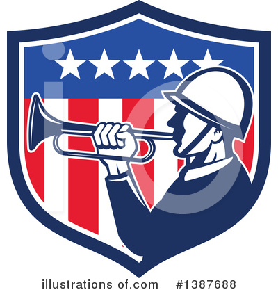 Royalty-Free (RF) Soldier Clipart Illustration by patrimonio - Stock Sample #1387688