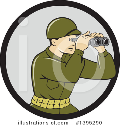 Royalty-Free (RF) Soldier Clipart Illustration by patrimonio - Stock Sample #1395290