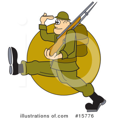 Royalty-Free (RF) Soldier Clipart Illustration by Andy Nortnik - Stock Sample #15776