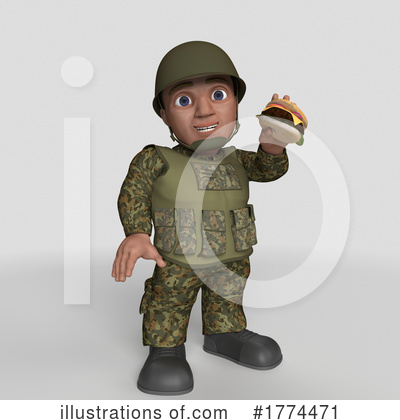 Royalty-Free (RF) Soldier Clipart Illustration by KJ Pargeter - Stock Sample #1774471
