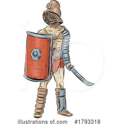 Royalty-Free (RF) Soldier Clipart Illustration by Domenico Condello - Stock Sample #1793318