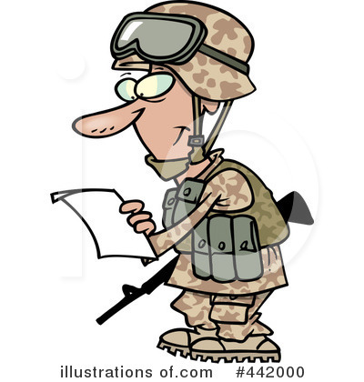 Royalty-Free (RF) Soldier Clipart Illustration by toonaday - Stock Sample #442000