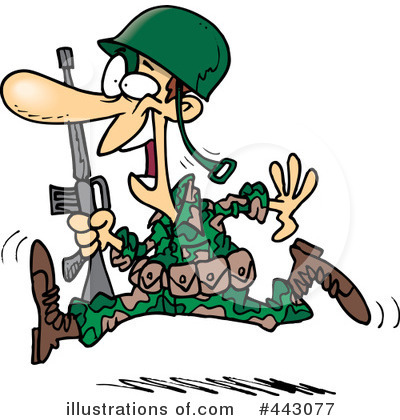 Royalty-Free (RF) Soldier Clipart Illustration by toonaday - Stock Sample #443077