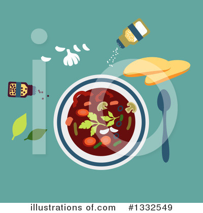 Royalty-Free (RF) Soup Clipart Illustration by Vector Tradition SM - Stock Sample #1332549