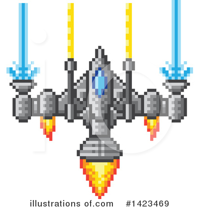 Royalty-Free (RF) Spaceship Clipart Illustration by AtStockIllustration - Stock Sample #1423469