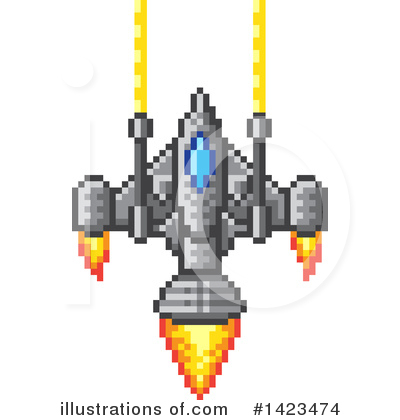 Rocketship Clipart #1423474 by AtStockIllustration