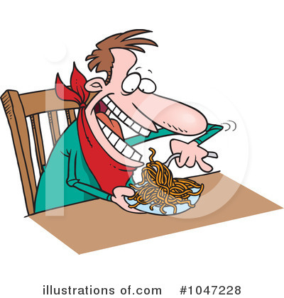 Royalty-Free (RF) Spaghetti Clipart Illustration by toonaday - Stock Sample #1047228