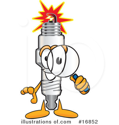 Royalty-Free (RF) Spark Plug Character Clipart Illustration by Mascot Junction - Stock Sample #16852