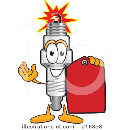 Spark Plug Character Clipart #16858 by Mascot Junction