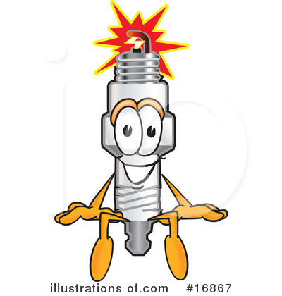 Spark Plug Character Clipart #16867 by Mascot Junction