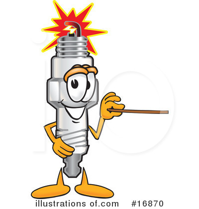 Spark Plug Character Clipart #16870 by Mascot Junction