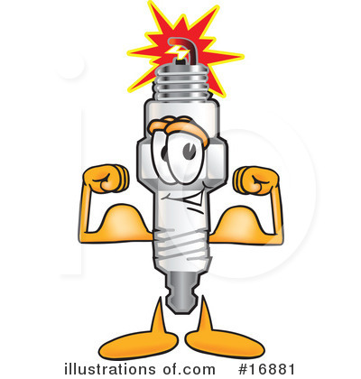 Spark Plug Character Clipart #16881 by Mascot Junction