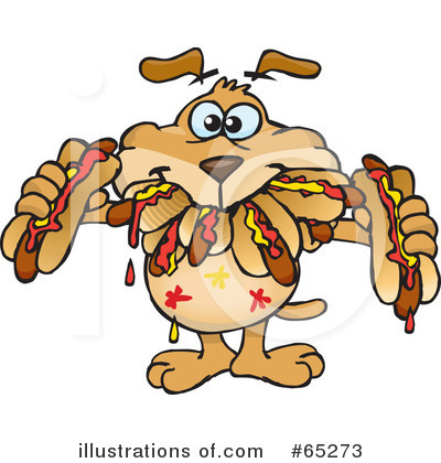 Hotdogs Clipart #65273 by Dennis Holmes Designs