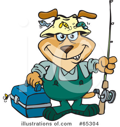 Fishing Clipart #65304 by Dennis Holmes Designs