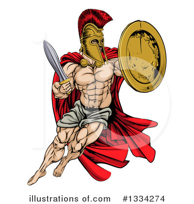 Spartans Clipart #1334274 by AtStockIllustration