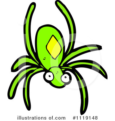 Royalty-Free (RF) Spider Clipart Illustration by lineartestpilot - Stock Sample #1119148