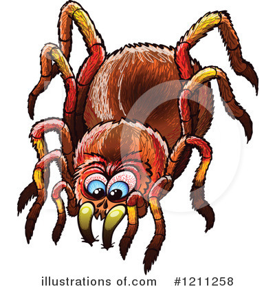 Royalty-Free (RF) Spider Clipart Illustration by Zooco - Stock Sample #1211258