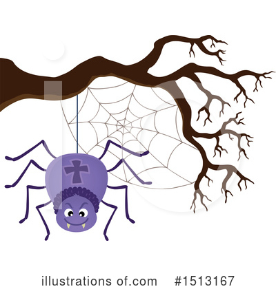 Royalty-Free (RF) Spider Clipart Illustration by visekart - Stock Sample #1513167