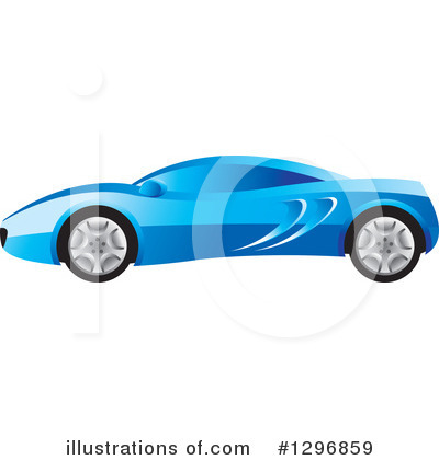 Royalty-Free (RF) Sports Car Clipart Illustration by Lal Perera - Stock Sample #1296859
