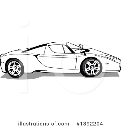 Royalty-Free (RF) Sports Car Clipart Illustration by dero - Stock Sample #1392204