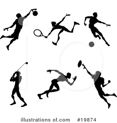 Football Player Clipart #19874 by AtStockIllustration
