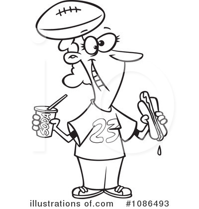 Royalty-Free (RF) Sports Fan Clipart Illustration by toonaday - Stock Sample #1086493