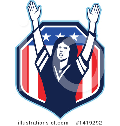 Royalty-Free (RF) Sports Fan Clipart Illustration by patrimonio - Stock Sample #1419292