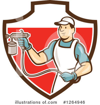 Royalty-Free (RF) Spray Painter Clipart Illustration by patrimonio - Stock Sample #1264946