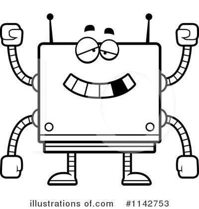 Square Robot Clipart #1142753 by Cory Thoman