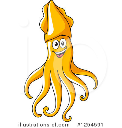 Royalty-Free (RF) Squid Clipart Illustration by Vector Tradition SM - Stock Sample #1254591