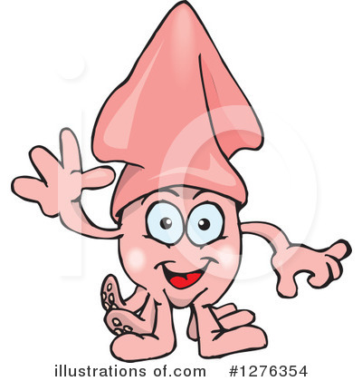 Royalty-Free (RF) Squid Clipart Illustration by Dennis Holmes Designs - Stock Sample #1276354