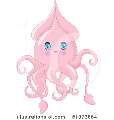 Royalty-Free (RF) Squid Clipart Illustration by Pushkin - Stock Sample #1373864
