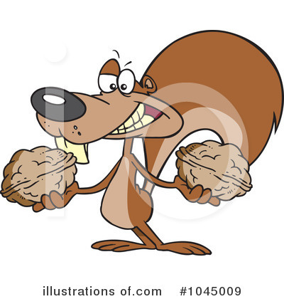 Royalty-Free (RF) Squirrel Clipart Illustration by toonaday - Stock Sample #1045009