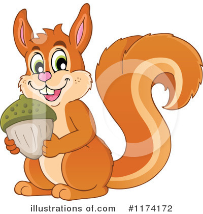 Royalty-Free (RF) Squirrel Clipart Illustration by visekart - Stock Sample #1174172