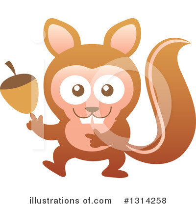 Royalty-Free (RF) Squirrel Clipart Illustration by Zooco - Stock Sample #1314258