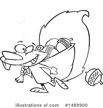 Royalty-Free (RF) Squirrel Clipart Illustration by toonaday - Stock Sample #1488900