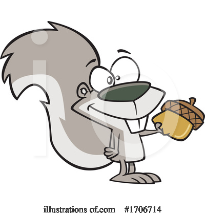 Royalty-Free (RF) Squirrel Clipart Illustration by toonaday - Stock Sample #1706714