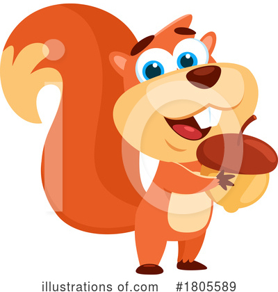 Royalty-Free (RF) Squirrel Clipart Illustration by Hit Toon - Stock Sample #1805589