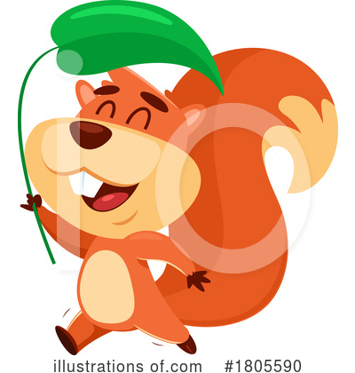 Royalty-Free (RF) Squirrel Clipart Illustration by Hit Toon - Stock Sample #1805590