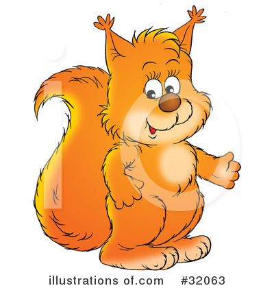 Royalty-Free (RF) Squirrel Clipart Illustration by Alex Bannykh - Stock Sample #32063