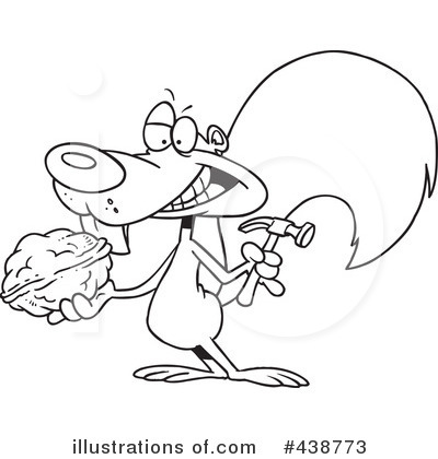 Royalty-Free (RF) Squirrel Clipart Illustration by toonaday - Stock Sample #438773
