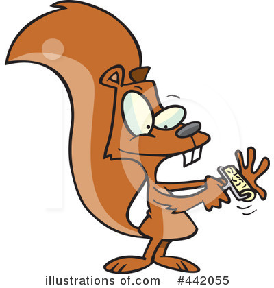 Royalty-Free (RF) Squirrel Clipart Illustration by toonaday - Stock Sample #442055