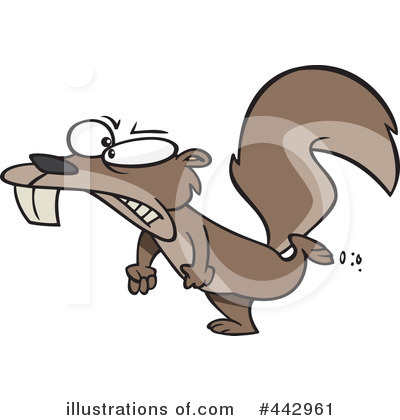 Royalty-Free (RF) Squirrel Clipart Illustration by toonaday - Stock Sample #442961