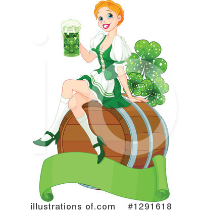 Beer Maiden Clipart #1291618 by Pushkin