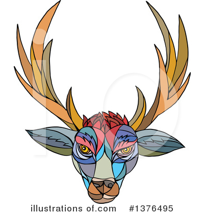 Royalty-Free (RF) Stag Clipart Illustration by patrimonio - Stock Sample #1376495