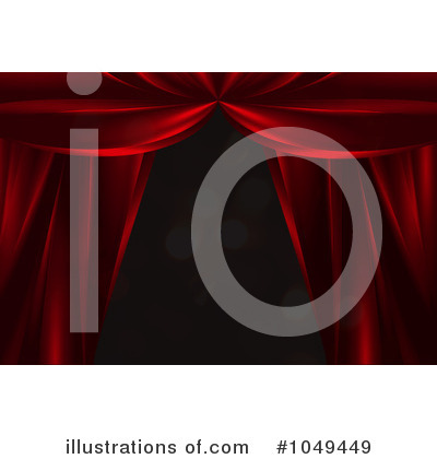 Royalty-Free (RF) Stage Curtains Clipart Illustration by elaineitalia - Stock Sample #1049449