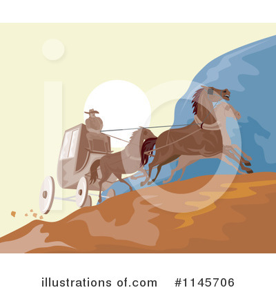 Royalty-Free (RF) Stagecoach Clipart Illustration by patrimonio - Stock Sample #1145706