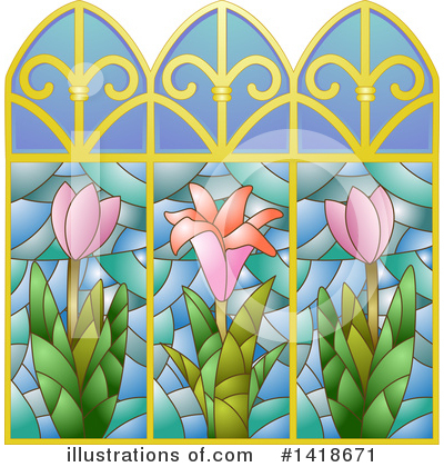 Royalty-Free (RF) Stained Glass Clipart Illustration by BNP Design Studio - Stock Sample #1418671