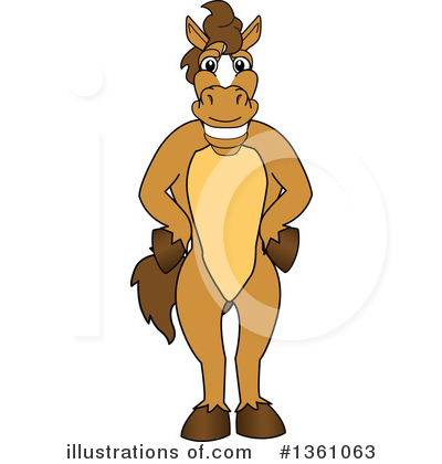 Stallion School Mascot Clipart #1361063 by Mascot Junction