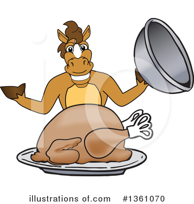 Royalty-Free (RF) Stallion School Mascot Clipart Illustration by Mascot Junction - Stock Sample #1361070